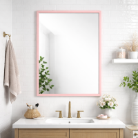 Зеркало в розовой раме М019