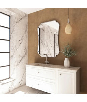 Зеркало в белой раме в итальянском стиле Магнет