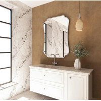 Зеркало в белой раме в итальянском стиле Магнет