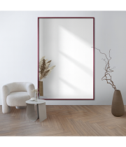 Зеркало большое настенное и напольное в полный рост в бордовой раме М010