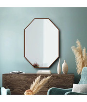 Зеркало восьмиугольное в коричневой раме Браун Спаркл