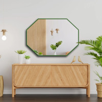 Зеркало восьмиугольное в зелёной раме Грин Спаркл