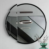 Круглое дизайнерское декоративное зеркало в раме Уилфорд