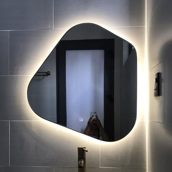 Зеркало асимметричной формы со светодиодной LED-подсветкой Элегант