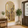 Зеркало-окно в форме арки большое напольное и настенное в полный рост в золотой раме Антика