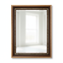 Настенное зеркало с фацетом в коричневой деревянной раме Пацифик 003