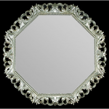 Восьмиугольное красивое зеркало в багете «Нанси» 