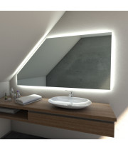 Зеркало с задней контурной LED подсветкой для наклонных потолков мансарды ASM006