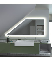 Зеркало для скошенных потолков с фронтальной и задней интерьерной LED подсветкой ASM008