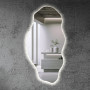 Фигурное асимметричное зеркало с задней парящей эмбилайт подсветкой ASM017