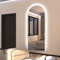 Зеркало в форме арки с фронтальной и тыльной контурной подсветкой Модена