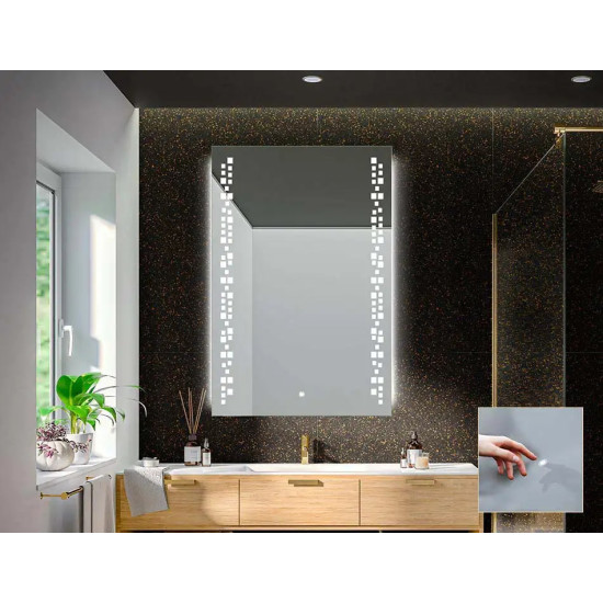 Настенное зеркало с боковой светодиодной LED подсветкой AF013