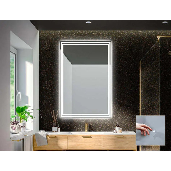 Зеркало со светодиодной LED-подсветкой по периметру AF014