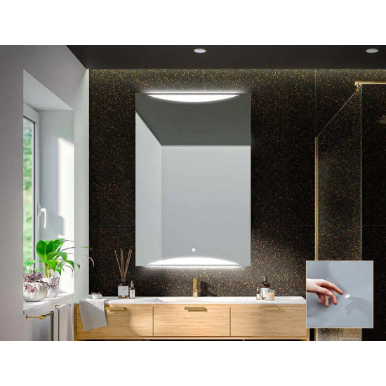 Зеркало с LED подсветкой по верхней и нижней стороне AF019