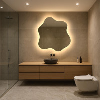 Зеркало клякса с задней фоновой светодиодной подсветкой E101