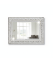Зеркало с фацетом в пластиковой раме Леония Белое
