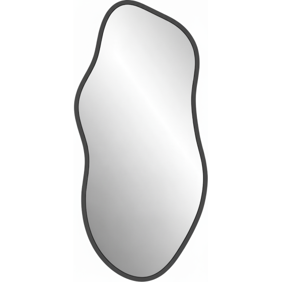 Зеркало волнистой формы в чёрной раме Орнелла 003