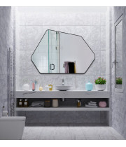 Настенное шестигранное зеркало в раме Фандэнго