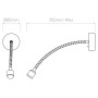 Светильник для чтения Fosso switched LED 1138005