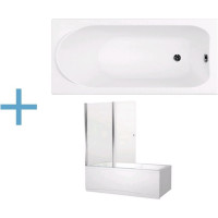 Акриловая ванна Aquanet Nord 160x70 (+ шторка Aquanet Alfa 4 NF6222-pivot)