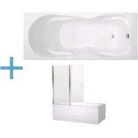 Акриловая ванна Aquanet Viola 180x75 (+ шторка Aquanet Alfa 4 NF6222-pivot)