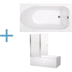 Акриловая ванна Aquanet West 130x70 (+ шторка Aquanet Alfa 4 NF6222-pivot)