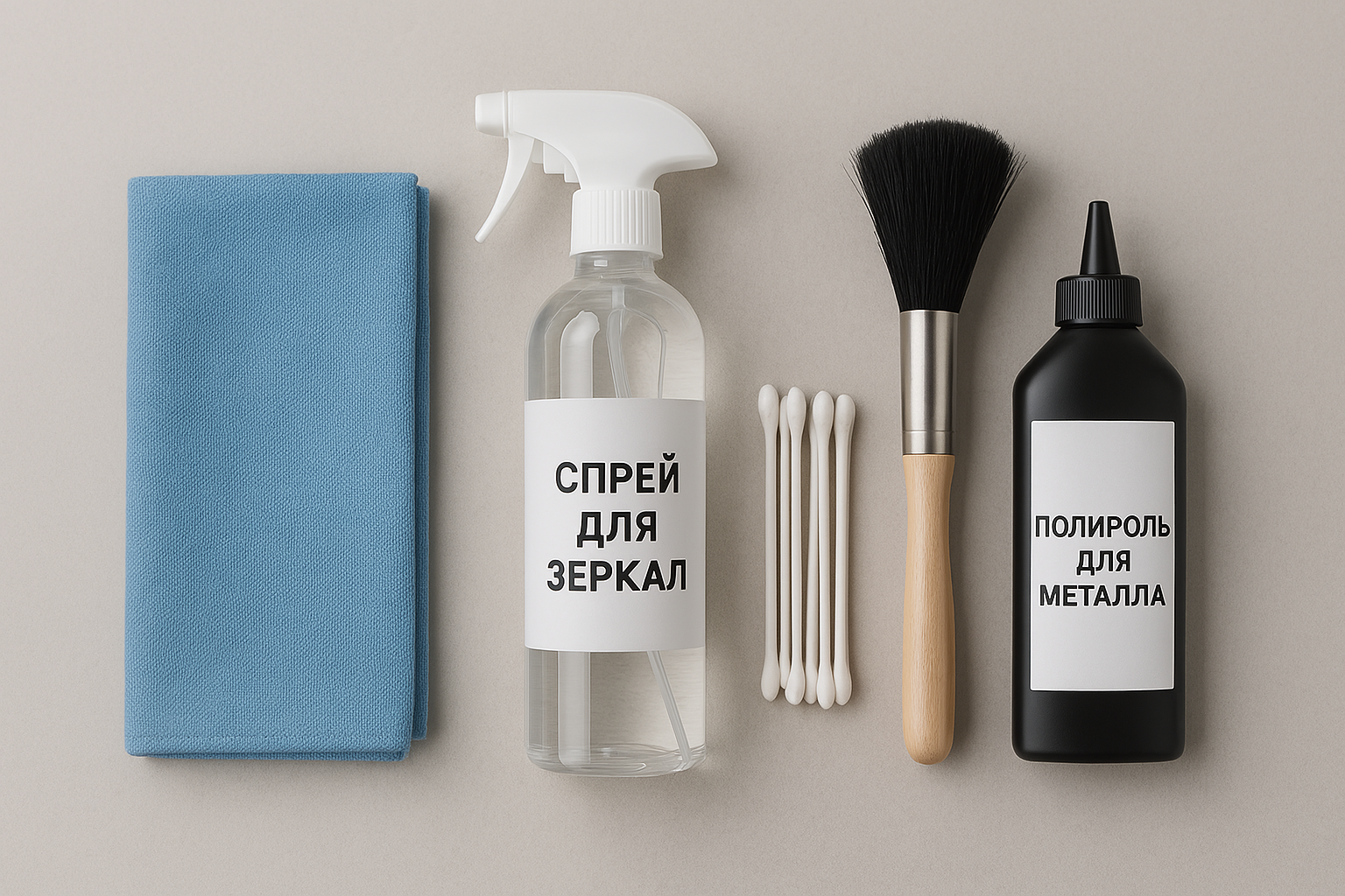 Набор для ухода за зеркалом с подсветкой