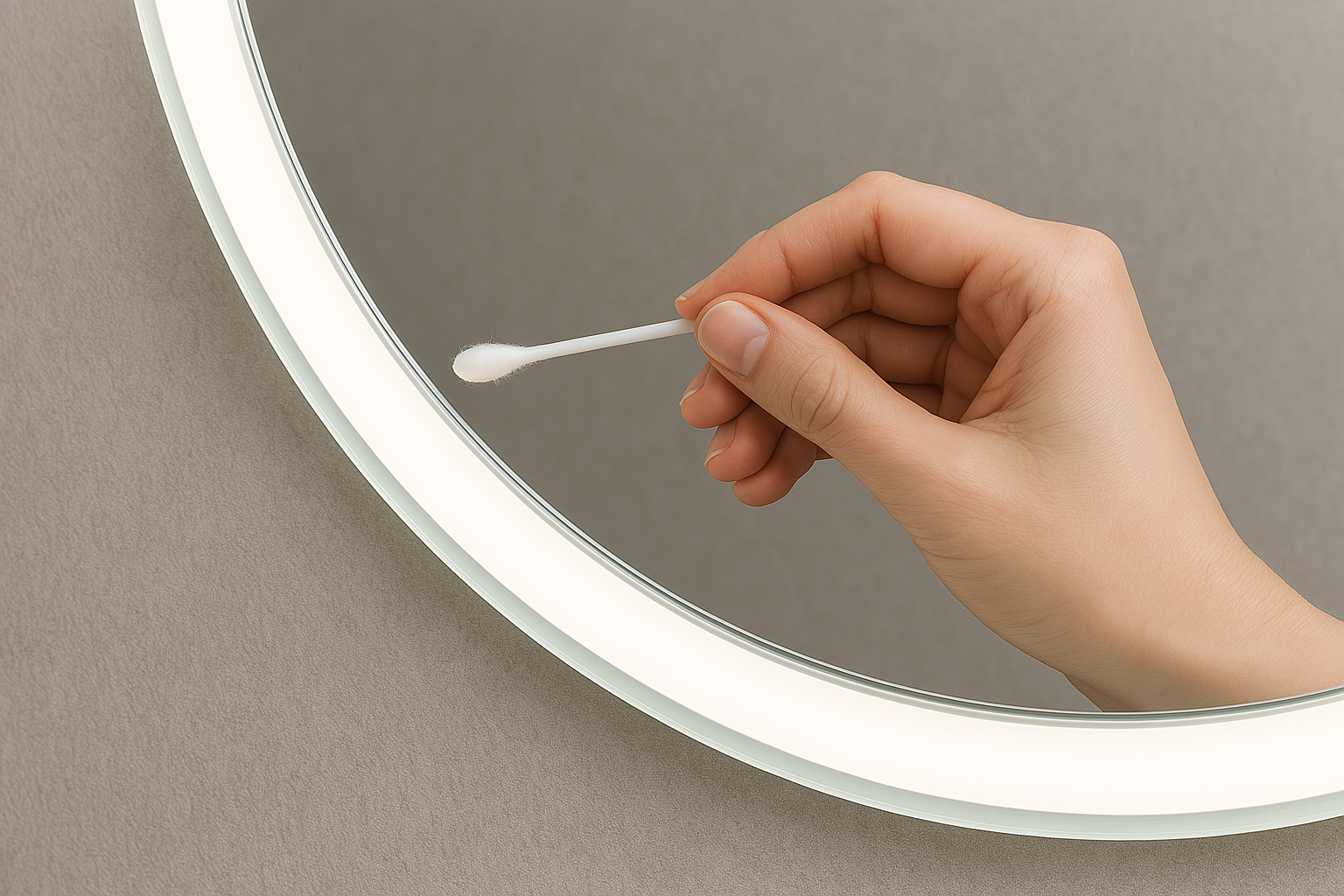 Чистка LED-подсветки ватной палочкой